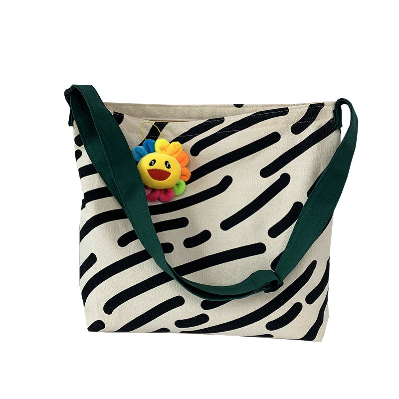Women's One Shoulder Portable Large Capacity Messenger Canvas Bag