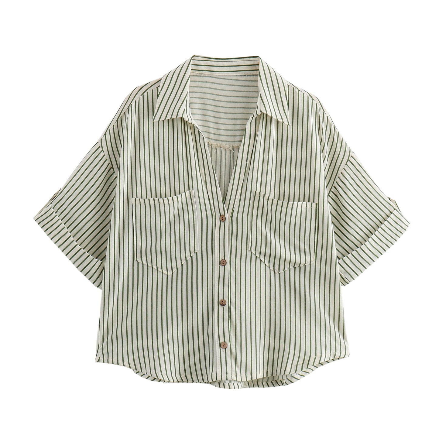 Retro Style Fashionable All-match Lapel Single Breasted Short Top