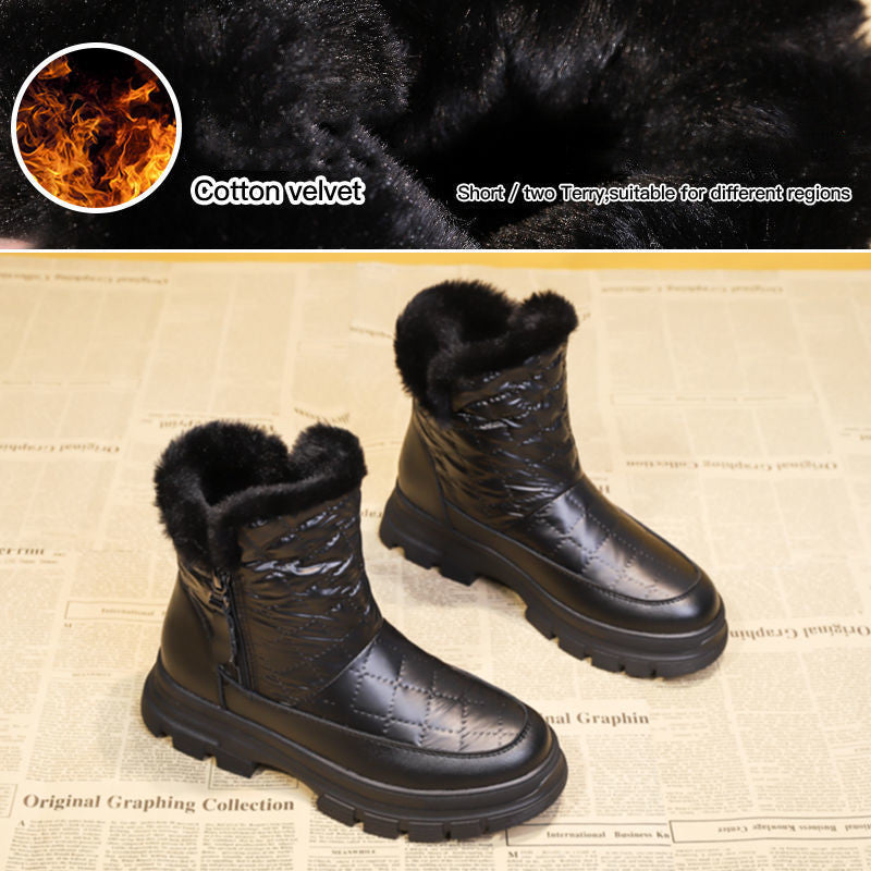 Women's Waterproof New Plus Velvet Warm Martin Short Boots
