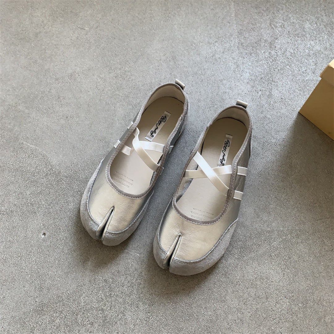 Thick Bottom Split Toe Trotter Feet Pumps Women