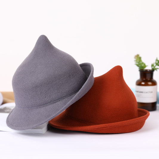 Fashion Personality Curling Wool Witch Hat