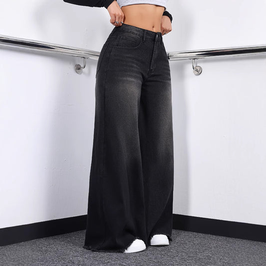 Loose Wide-leg Women's Retro Casual Versatile Jeans