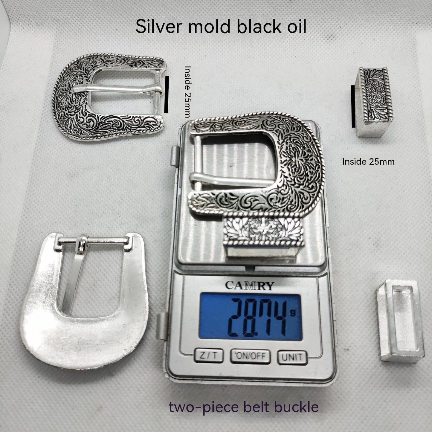 Retro Europe And America Ethnic Style Black Pattern Metal Belt Buckle