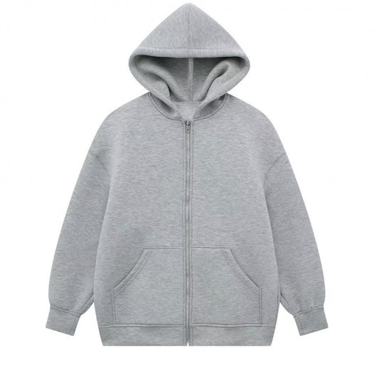 Sweater Løs Hætte Mellemlang