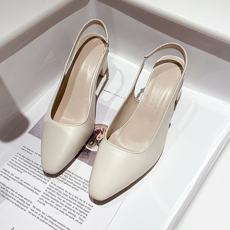 Summer New Student Korean Version All-match Chunky Heel Shoes