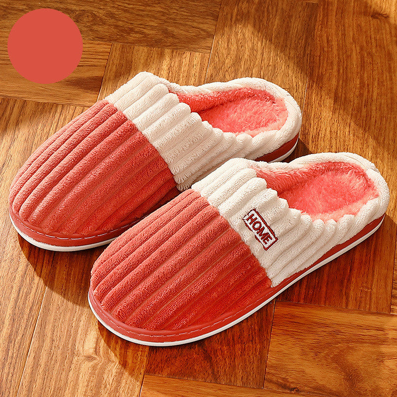 Plush Warm Antiskid Cotton Slippers For Household Use