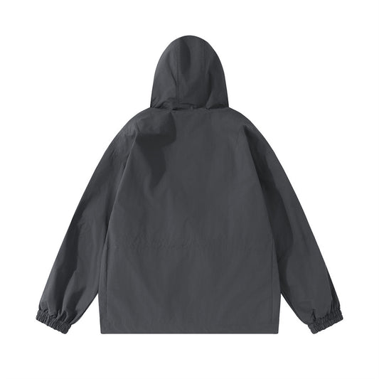 Pure Color Fashion Brand Wind Coat Men's Spring And Autumn Wear Functional Outdoor