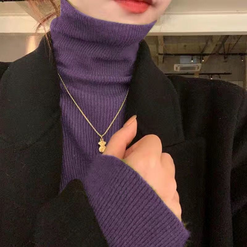 New Fallwinter High-neck Base Sweater With A Cozy Layered Look