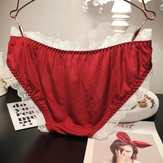 Lace Edge Hollow Mesh Temptation Briefs