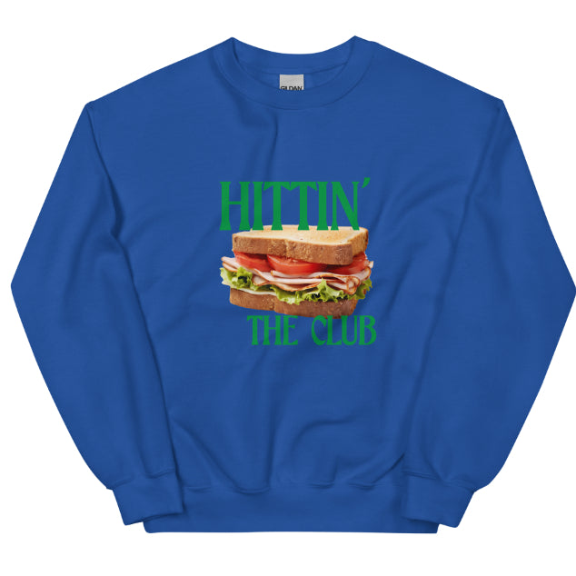 European American Fashion Floral Print Crew Neck Hittin Club Sandwich Sweatshirt