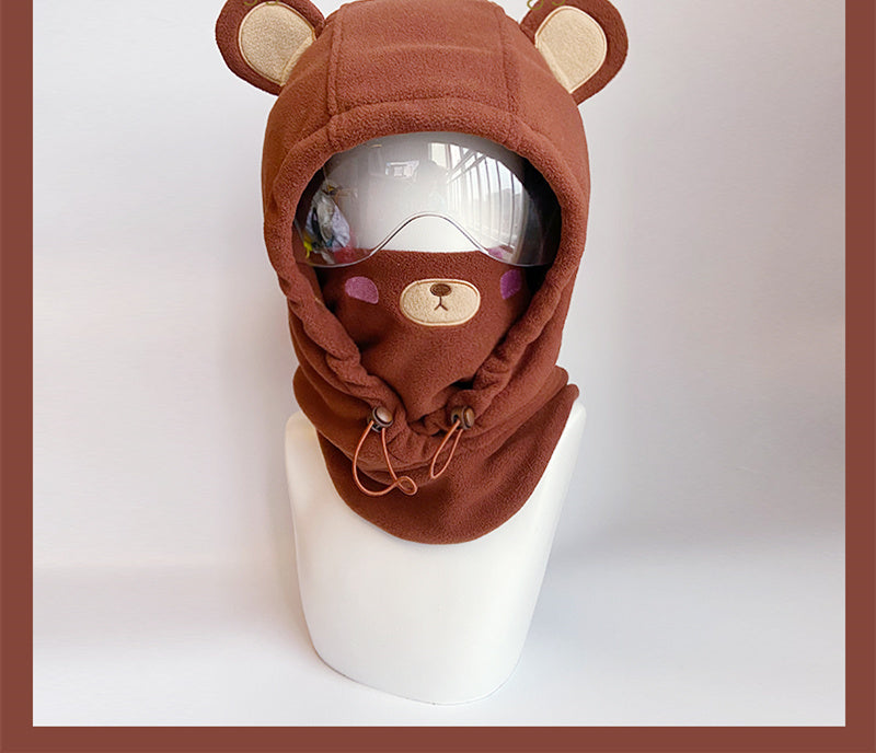 Cartoon Cute Ski Helmet Hat Windproof And Warm