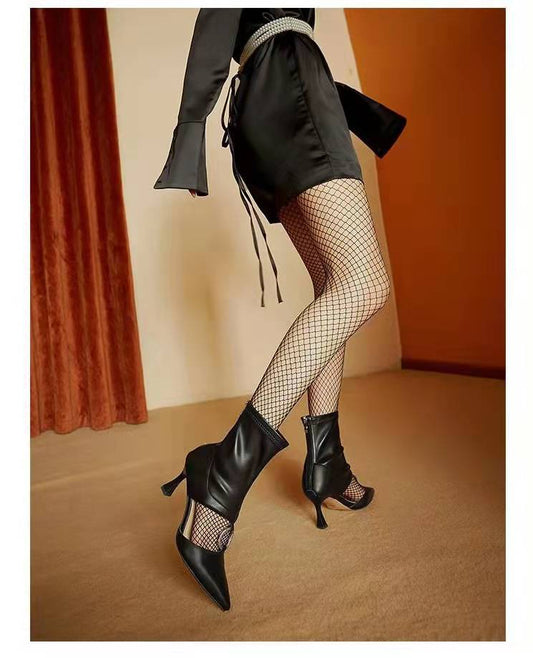 Summer Street Bombing Fashion Niche High-heeled Hollow Sandals