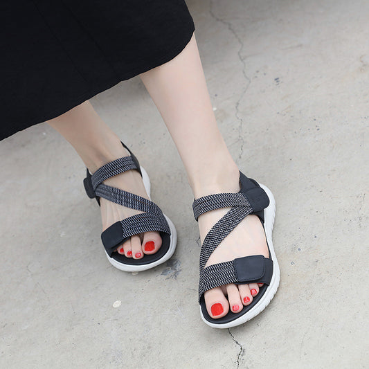 Lightweight Sporty-style Comfortable Elastic-band Plus-size Sandals