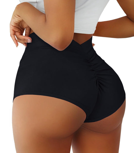 Hofteløftende yogashorts, sports-V-ryg