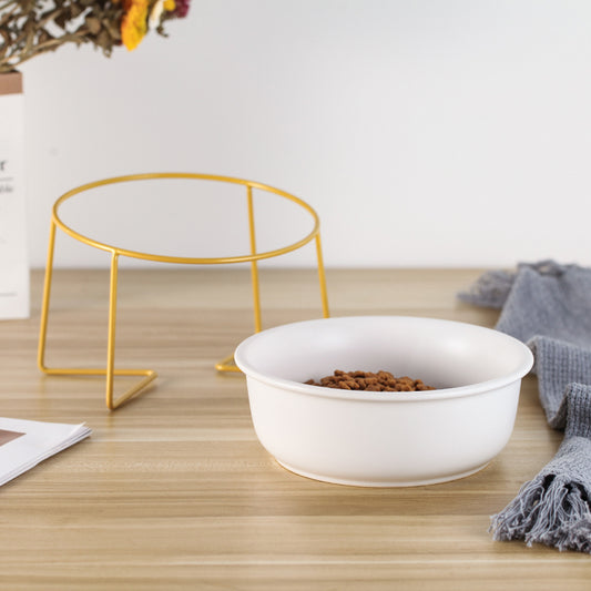 Cat Bowl Oblique Mouth Tilted Ceramic Pet Bowl Cat Food Bowl