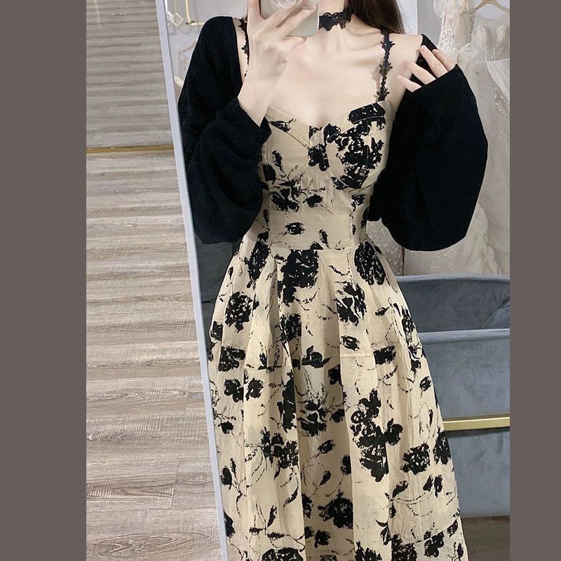 Spring New Arrival French Retro Hepburn-style Elegant Two-piece Set