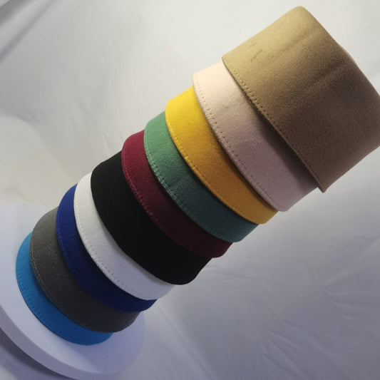 Womens Retro French-style Dome Jazz Hat Woolen Top Hat All-Season Faux-Wool Hat For FallWinter