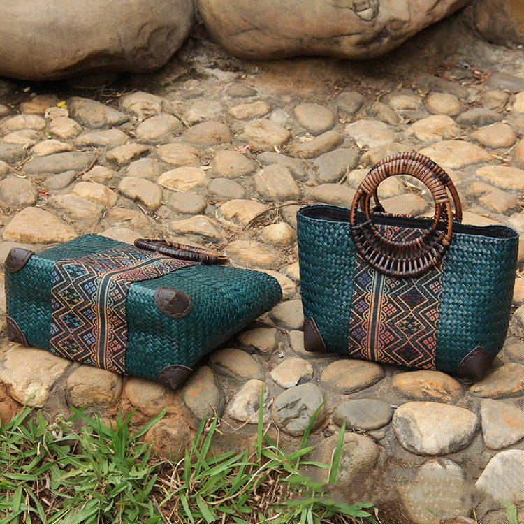 New Women's Leisure Holiday Rattan Bag