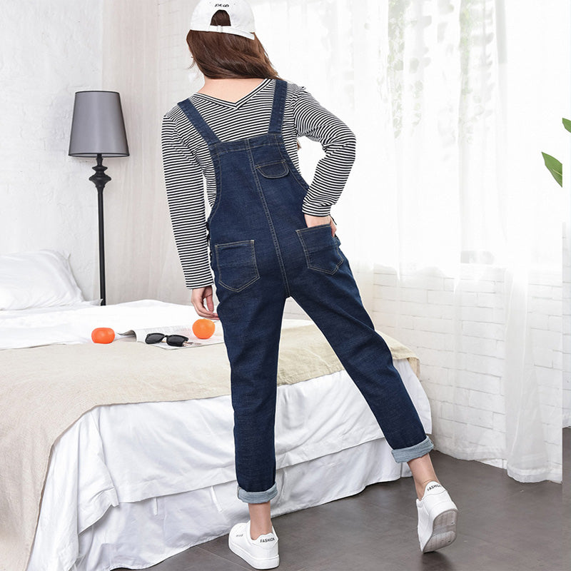 Pregnant Women Plus Velvet Thick Autumn And Winter Bib Pants, Trendy Mothers Wear Loose Outside