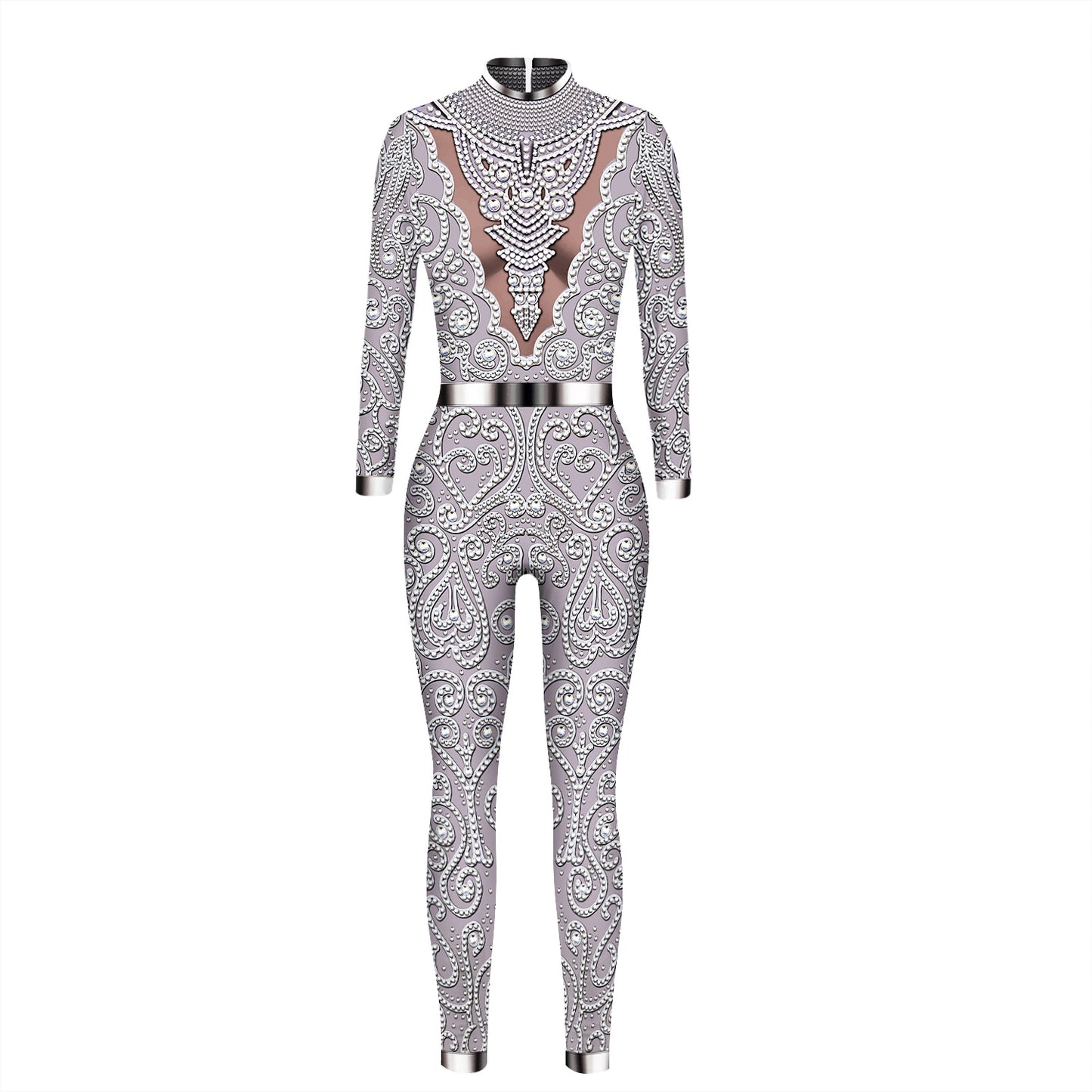 Halloween 3D Skeleton Digital Women's Digital Print Jumpsuit