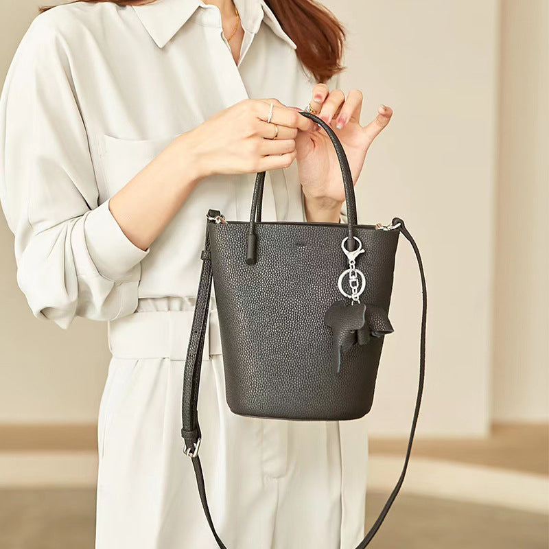 Cowhide Niche Design High-end Small Handbag Women