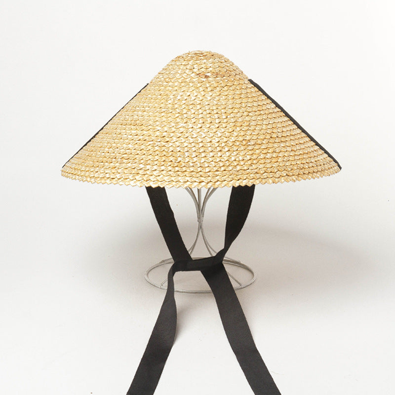 Strap Small Wave Woven Straw Hat