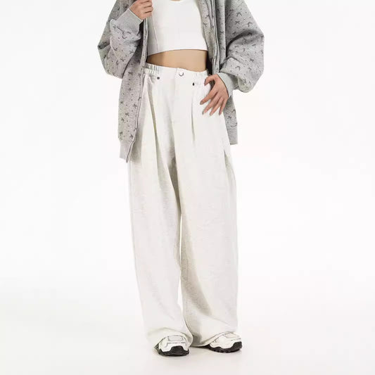Solid Color Loose Fitness Sports Pants Female