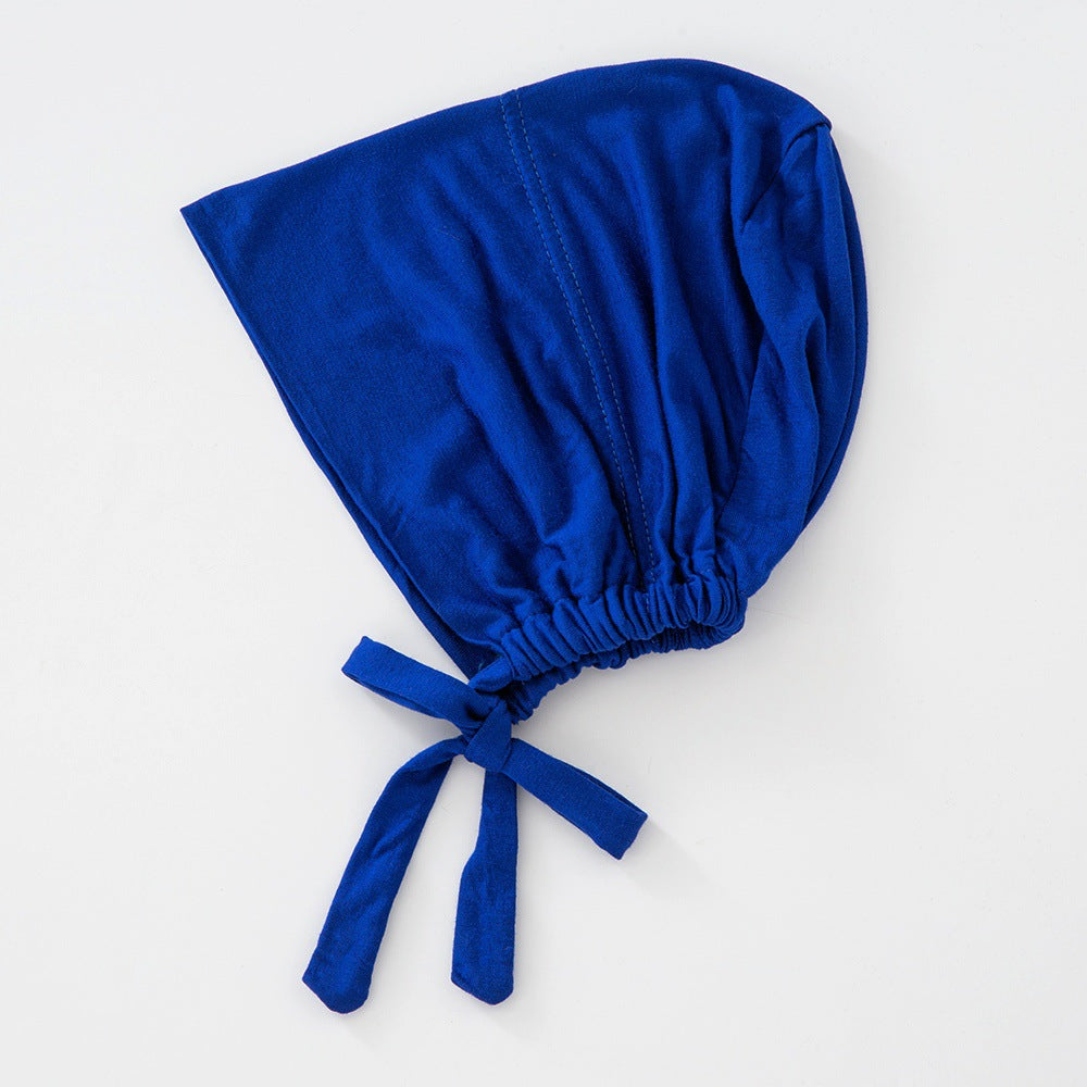 Women's Fashion Solid Color Lace-up Bottoming Hood