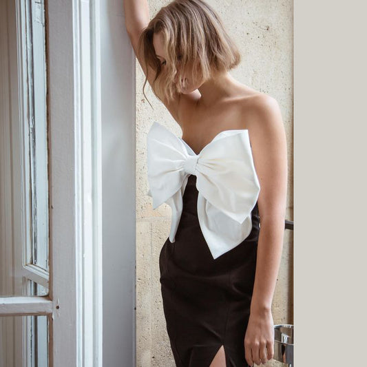 Elegant Commuter Dress With A Bow Detail