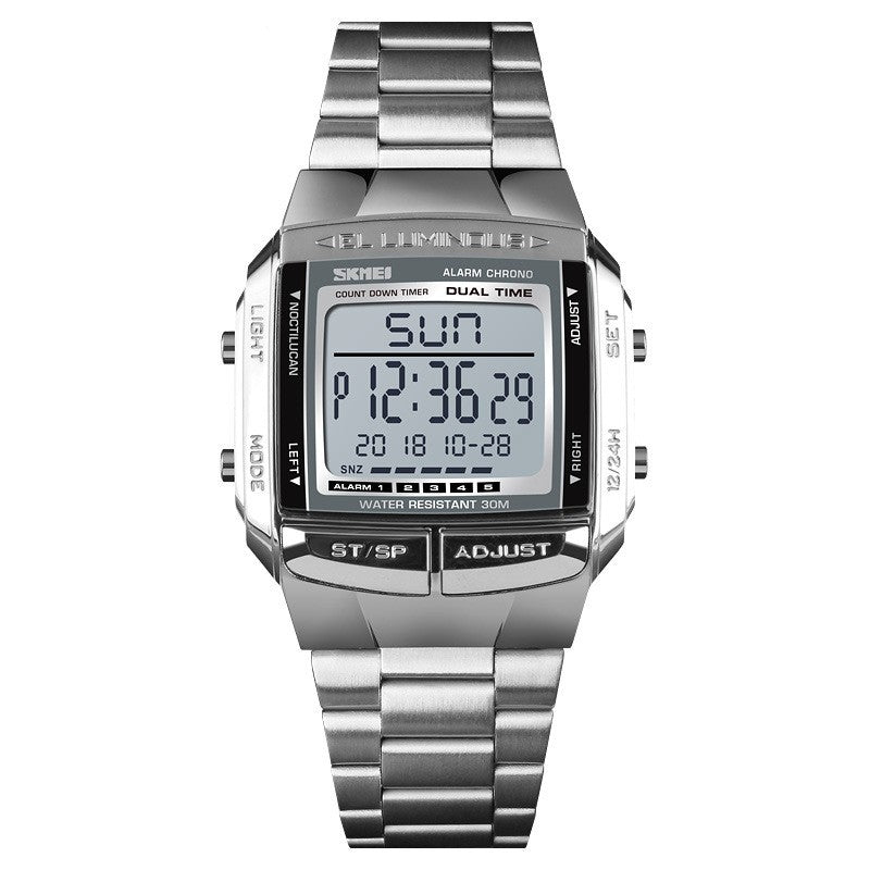 Skmei Fashion Trendy Multi-functional Men's Watch Southeast Asia Hot Sale Waterproof Sports Business Electronic Watch Men
