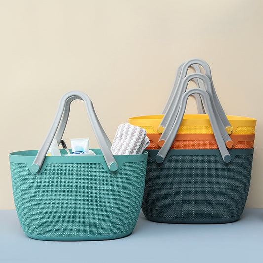 Household Bathroom Large Dirty Clothes Hamper Portable Shopping Basket