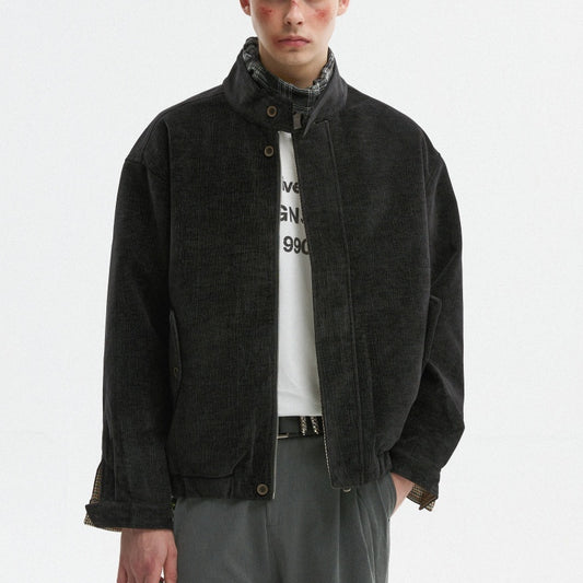 Tree Grain Texture Jacket Men's Houndstooth Lining American Retro
