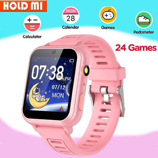 Smart Watch Kids 24 Games Music Play Pedometer Fitness Tracker Music Video Audio Recording Smartwatch Children Boys Girls Gift