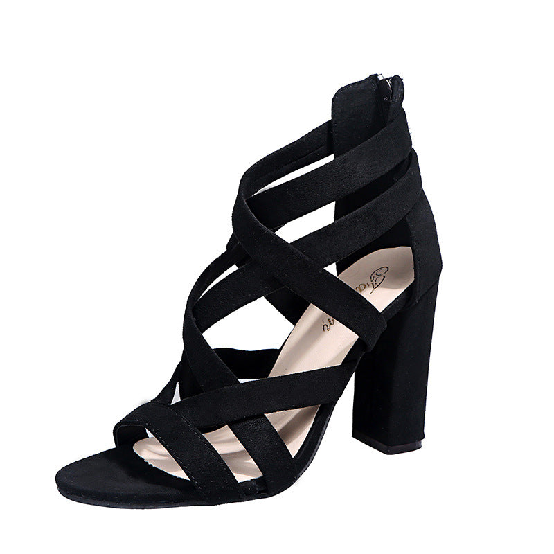 Large Size Thick Heel Women's Sandals