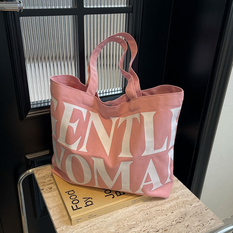 Letter Printing Simple Portable Shoulder Bag