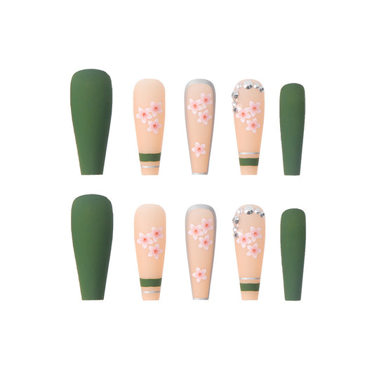 European And American Spring Flowers Bloom Spot Drill Long Wear Manicure