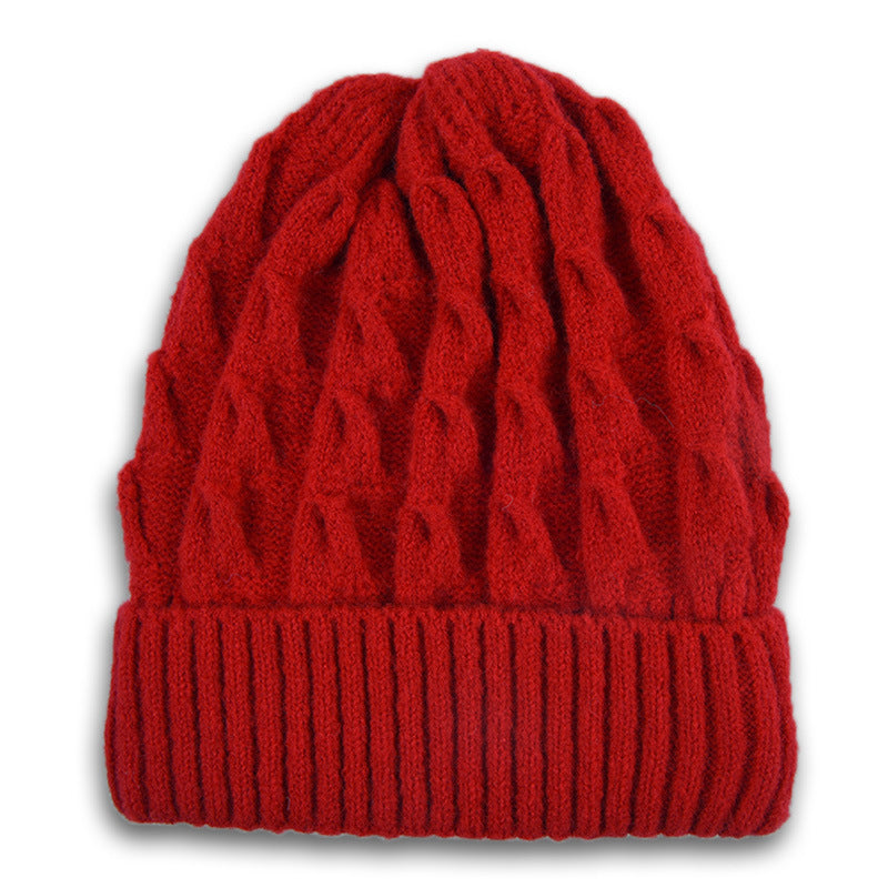 Autumn And WinterSolid Color Beanie Set