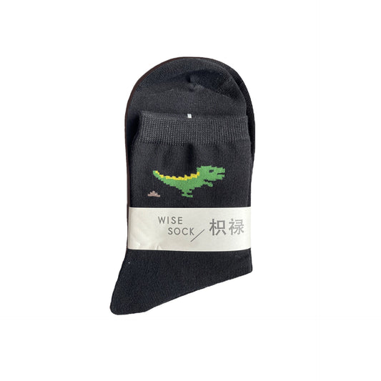 Couple Black Funny Naughty Dinosaur Tide Socks