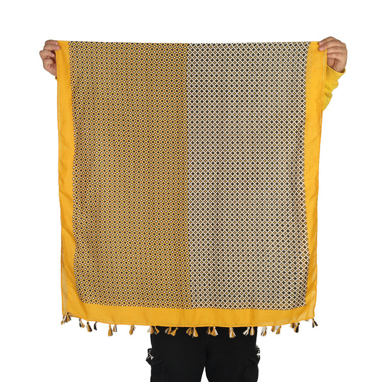 Simple Temperament Ladies Cotton And Linen Scarf
