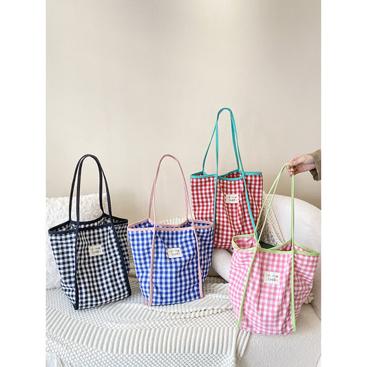 Fashion Special Multicolor Plaid Shoulder Bag
