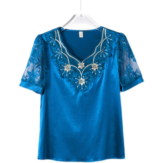 Short Sleeved Chiffon Shirt For Women