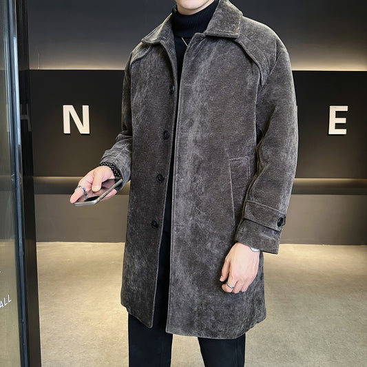 Long Chenille Cotton Wool Coat Thickened Windproof Jacket