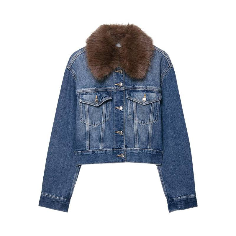 Women's Casual Loose Stylish Design Long Sleeve Denim Jacket
