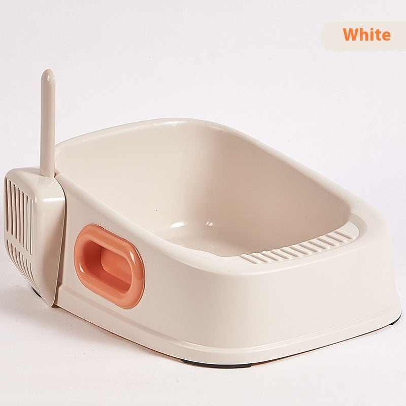 Cat Semi-closed Toilet Binaural Handle Splash-proof Sand Basin