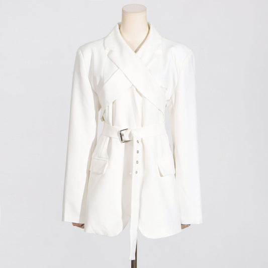 Fashion Personality Solid Color Suit Coat For Women