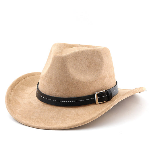 Bæltedekoration Ruskind Krøllet Western Cowboyhat Høj Hat