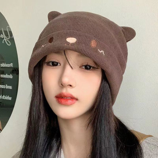 Women's Fashionable Knitted Thermal Head Cover Hat