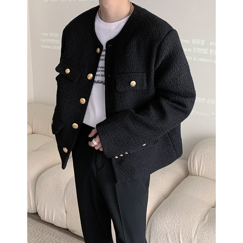 Men's Fashion Loose Single-breasted Retro Top