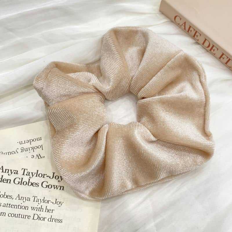 Velvet Large Hair Band Large Autumn Winter Retro American Tied-up Hair Head Flower Head Elastic