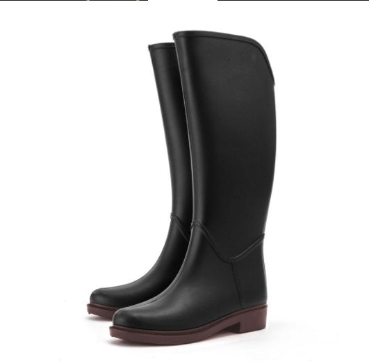 Ladies Long Tube Fashion Style Outer Wear Rubber Shoes